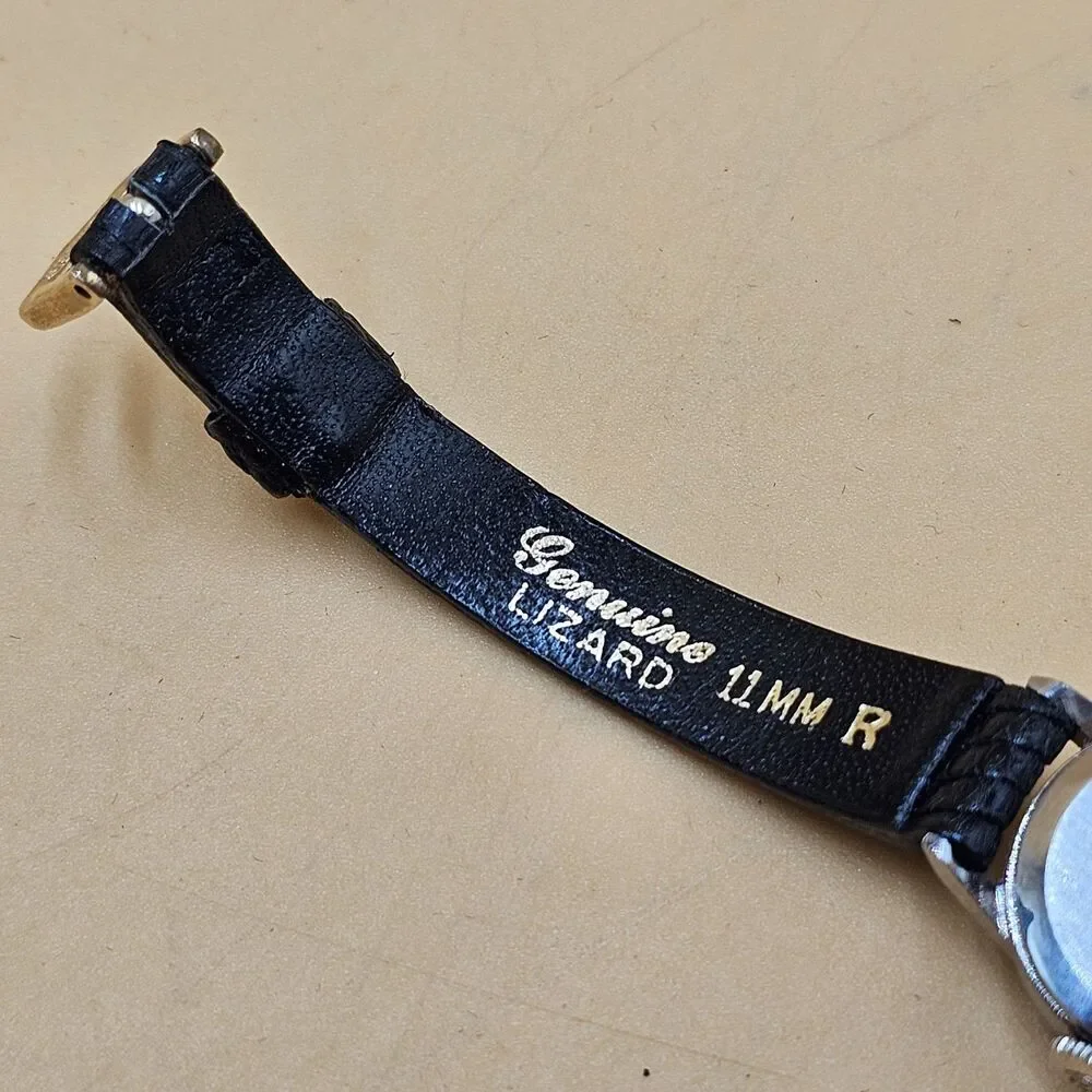 Vintage Benrus 17 Jewels Ladies Cocktail Watch On Seiko Genuine Lizard Band Runs